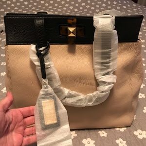 NWT Large Pebbled Leather Tote